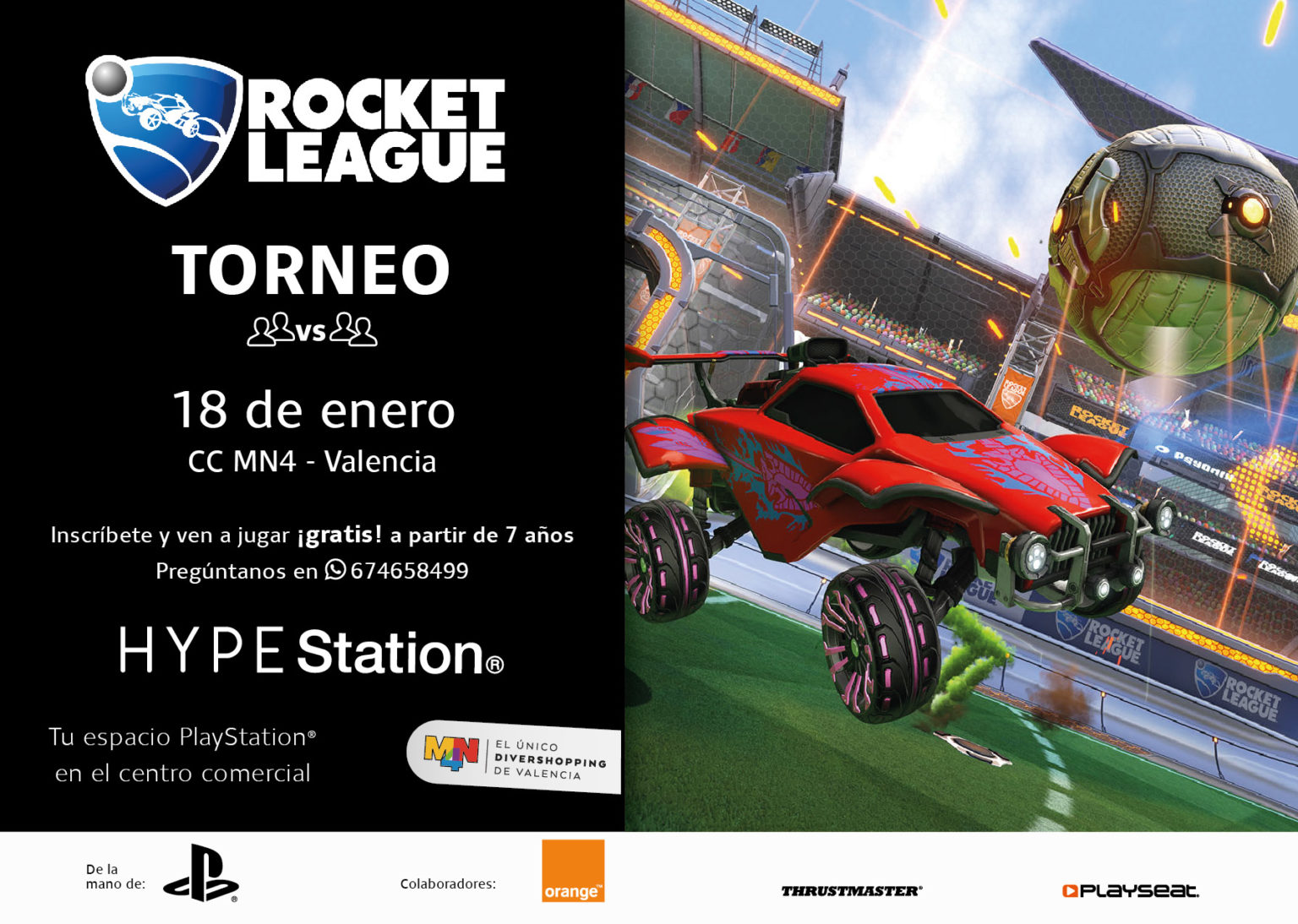 Torneo Rocket League en el espacio HYPE Station — MN4