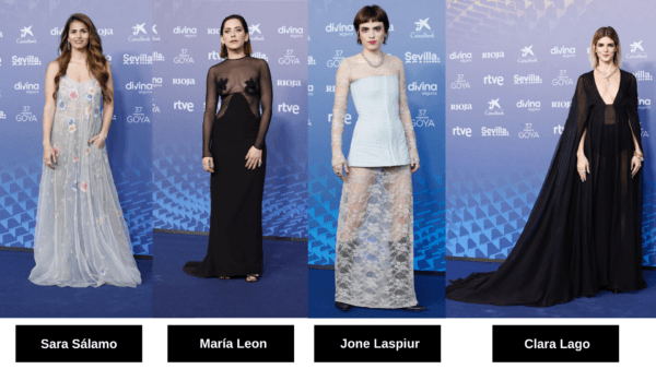Transparencias y corsés en la alfombra roja de los Premios Goya